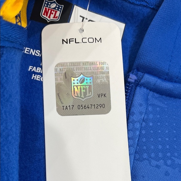 Los Angeles Rams Men’s Full-Zip Jacket Blue / Yellow | NFL Team Apparel NWT - Picture 4 of 10